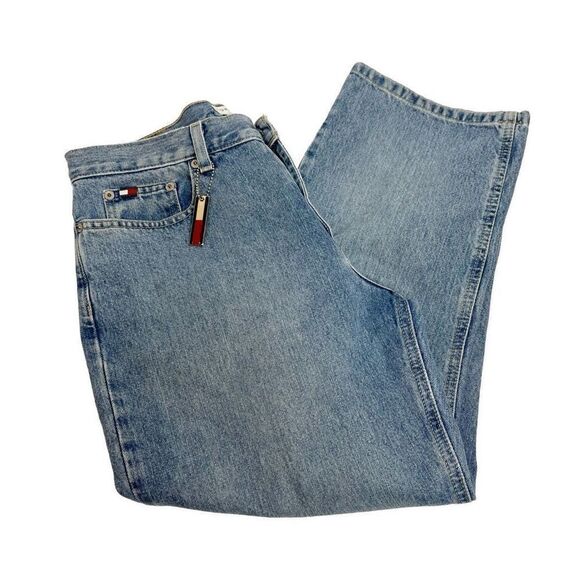 Tommy Hilfiger Y2K light wash boyfriend crop jeans size 8 - Picture 7 of 13